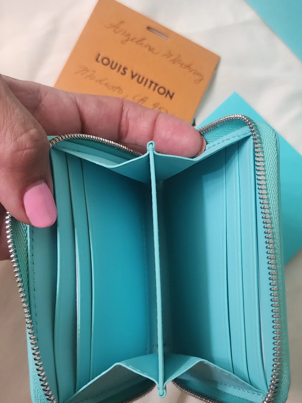 Tiffany & Co. Small Zip Wallet in Signature Blue
